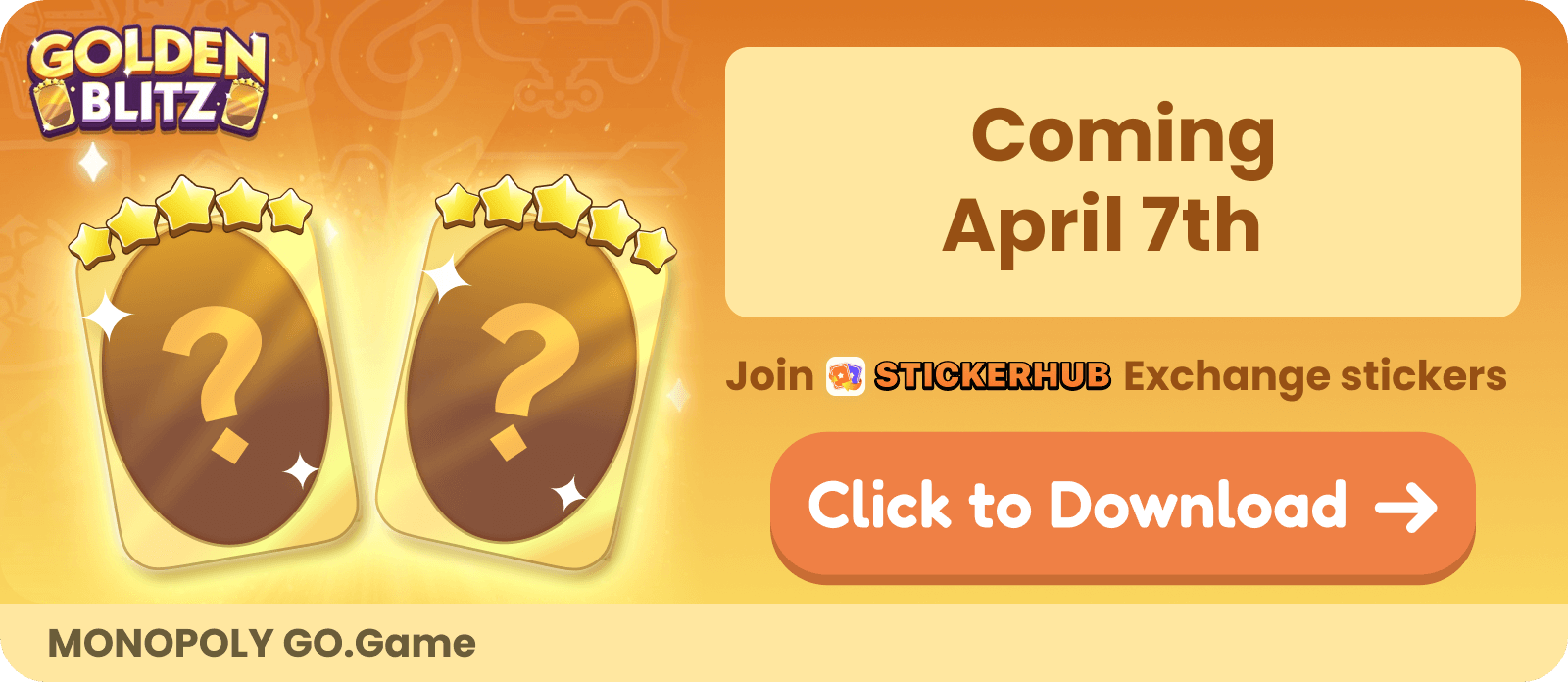 Monopoly Go Golden Blitz Get the latest dates and times for the 2024 Monopoly GO Golden Blitz event, where players can trade designated golden stickers!